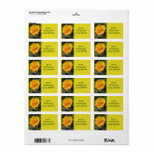 Yellow Tullip address mailing label Adressaufkleber (Vorne)