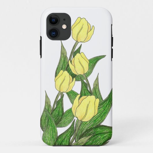 Yellow Tulpe iPhone Case (Rückseite)