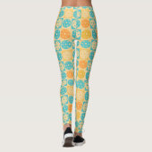Yellow Türkise Beach Inspiriert Pickleball Leggings (Rückseite)