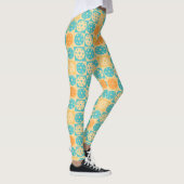 Yellow Türkise Beach Inspiriert Pickleball Leggings (Rechts)