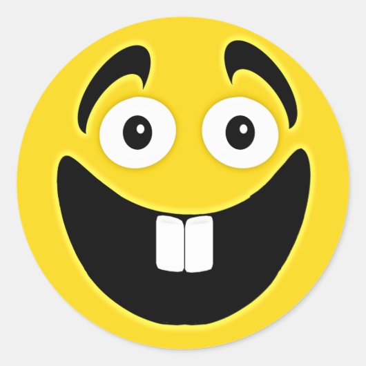 Yellow Two Front Zeth Face Runder Aufkleber (Vorderseite)