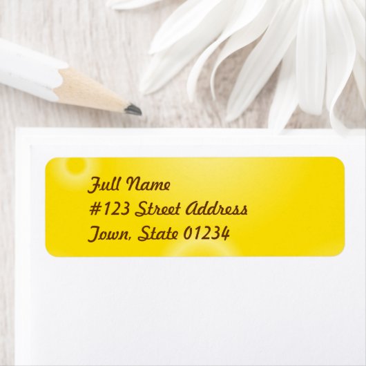 Yellow Tye Dye Mailing Labels (Insitu)