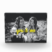 Yellow Typografy Bestfriends Monochrome Fotoblock (Vorderseite)