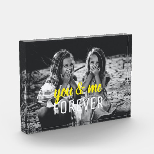 Yellow Typografy Bestfriends Monochrome Fotoblock (Links)