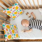 Yellow Umbrellas with Clouds and Raindrops Kissen