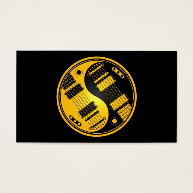 Yellow und Black Yin Yang Guitars (Vorderseite)