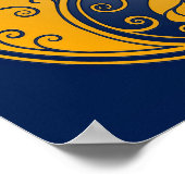 Yellow und Blue Yin Yang Rose Poster (Ecke)