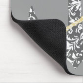 Yellow und Gray Anchor Beach Hochzeit Mousepad (Ecke)