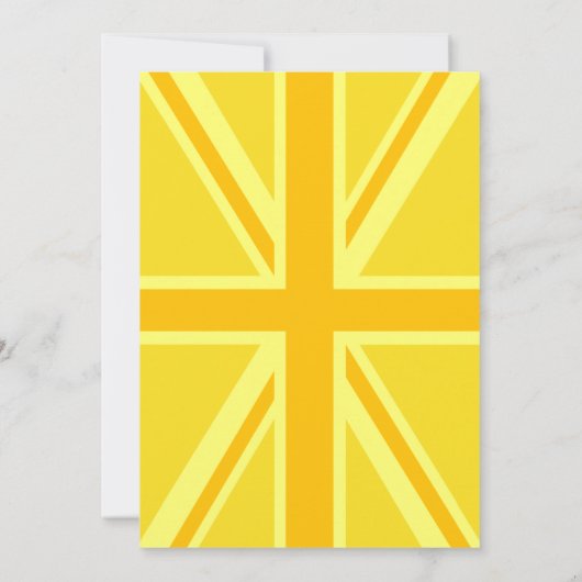 Yellow Union Jack Britische Flagge Hintergrund (Rückseite)