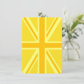 Yellow Union Jack Britische Flagge Hintergrund (Stehend Vorderseite)