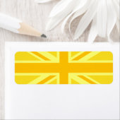 Yellow Union Jack Britische Flagge Hintergrund (Insitu)