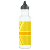Yellow Union Jack Britische Flagge Hintergrund Edelstahlflasche (Rechts)