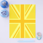 Yellow Union Jack Britische Flagge Hintergrund Flyer (Einzeln)