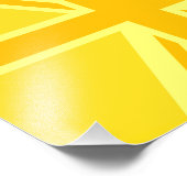 Yellow Union Jack Britische Flagge Hintergrund Fotodruck (Ecke)