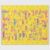 Yellow Union Jack Britische Flagge Hintergrund Geschenkpapier (Flach)