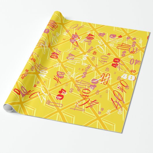 Yellow Union Jack Britische Flagge Hintergrund Geschenkpapier (Ungerollt)