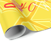 Yellow Union Jack Britische Flagge Hintergrund Geschenkpapier (Rolleneckpunkt)