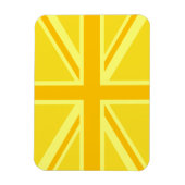 Yellow Union Jack Britische Flagge Hintergrund Magnet (Vertikal)