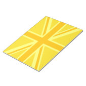 Yellow Union Jack Britische Flagge Hintergrund Notizblock (angewinkelt)