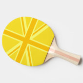 Yellow Union Jack Britische Flagge Hintergrund Tischtennis Schläger (Seitenansicht)