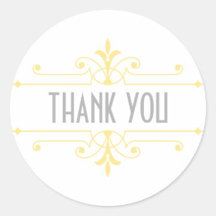 Yellow v2 Extravagant Ornamental Danke Stickers