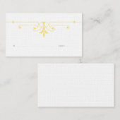 Yellow v2 Extravagante Platzkarte (Vorne/Hinten)