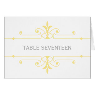 Yellow v2 Extravagante Tischnummer