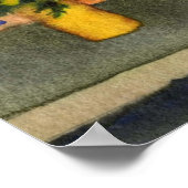 Yellow Vase Art Print Poster (Ecke)