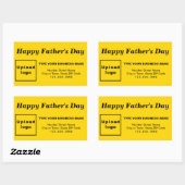 Yellow Vatertag Business Rectangle Aufkleber (Blatt)