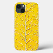 Yellow Vein Texture iPhone Case Bold Style (Rückseite)