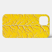 Yellow Vein Texture iPhone Case Bold Style (Rückseite (Horizontal))
