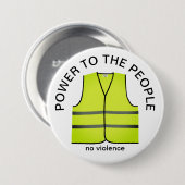 yellow vest protest button (Vorne & Hinten)