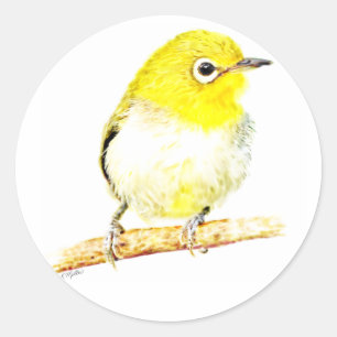Yellow Viero Runder Aufkleber