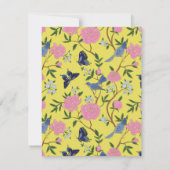 Yellow Vintag Garden Personal Stationery Mitteilungskarte (Rückseite)