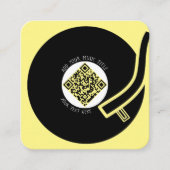 Yellow Vinyl LP | Music QR Code Quadratische Visitenkarte (Vorderseite)