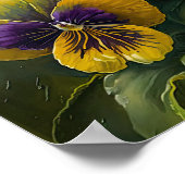 Yellow Violas Blumen Art Print Poster (Ecke)