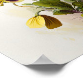 Yellow Violas Blumen Art Print Poster (Ecke)