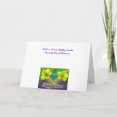 Yellow Violet Happy Oaster Card Feiertagskarte (Rückseite)