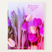 Yellow Violet Pink Tulips Name Monogram Title Year Planer (Rückseite)