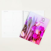 Yellow Violet Pink Tulips Name Monogram Title Year Planer (Anzeige)
