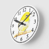 Yellow Viro Runde Wanduhr (Winkel)