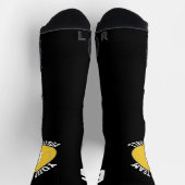 Yellow Volleyball Custom Team Name & Player Number Socken (Oben)