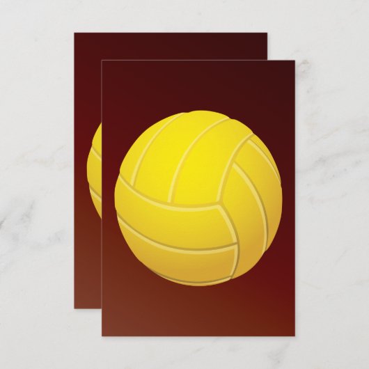 Yellow Volleyball Erthy Red Background (Vorne/Hinten)
