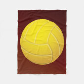 Yellow Volleyball Erthy Red Background Fleecedecke (Vorderseite)