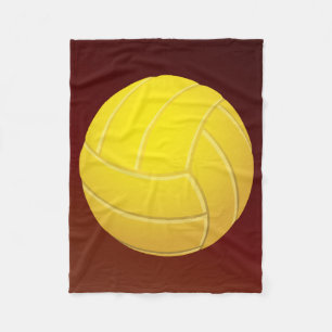 Yellow Volleyball Erthy Red Background Fleecedecke