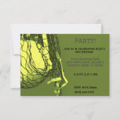 Yellow Volleyball Geburtstag Einladung (Vorderseite)