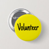 Yellow Volunteer Button (Vorne & Hinten)