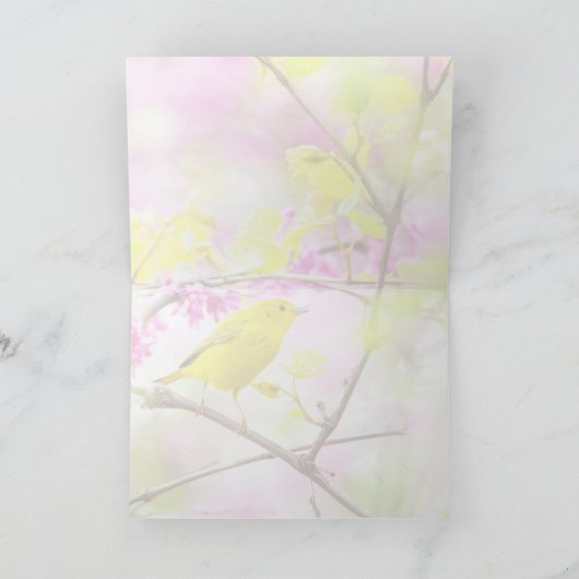 Yellow Warbler Karte (Innenseite)