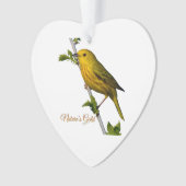 Yellow Warbler "Nature's Gold" Weihnachtsschmuck Ornament (Vorderseite)