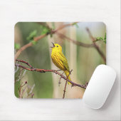 Yellow Warbler Singing Mousepad (Mit Mouse)